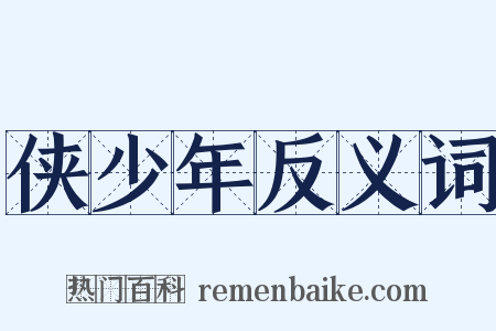 侠少年反义词是什么意思的图片